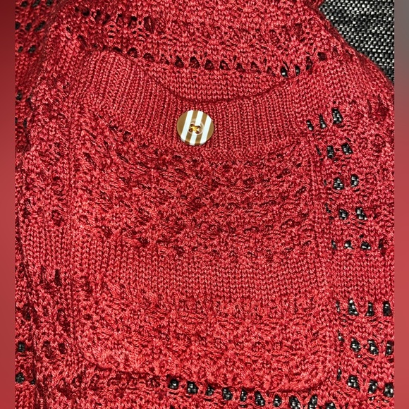 Matilda Jane Crochet Open Front Cardigan Women's boho lagenlook medium fall - Picture 5 of 7